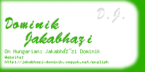 dominik jakabhazi business card